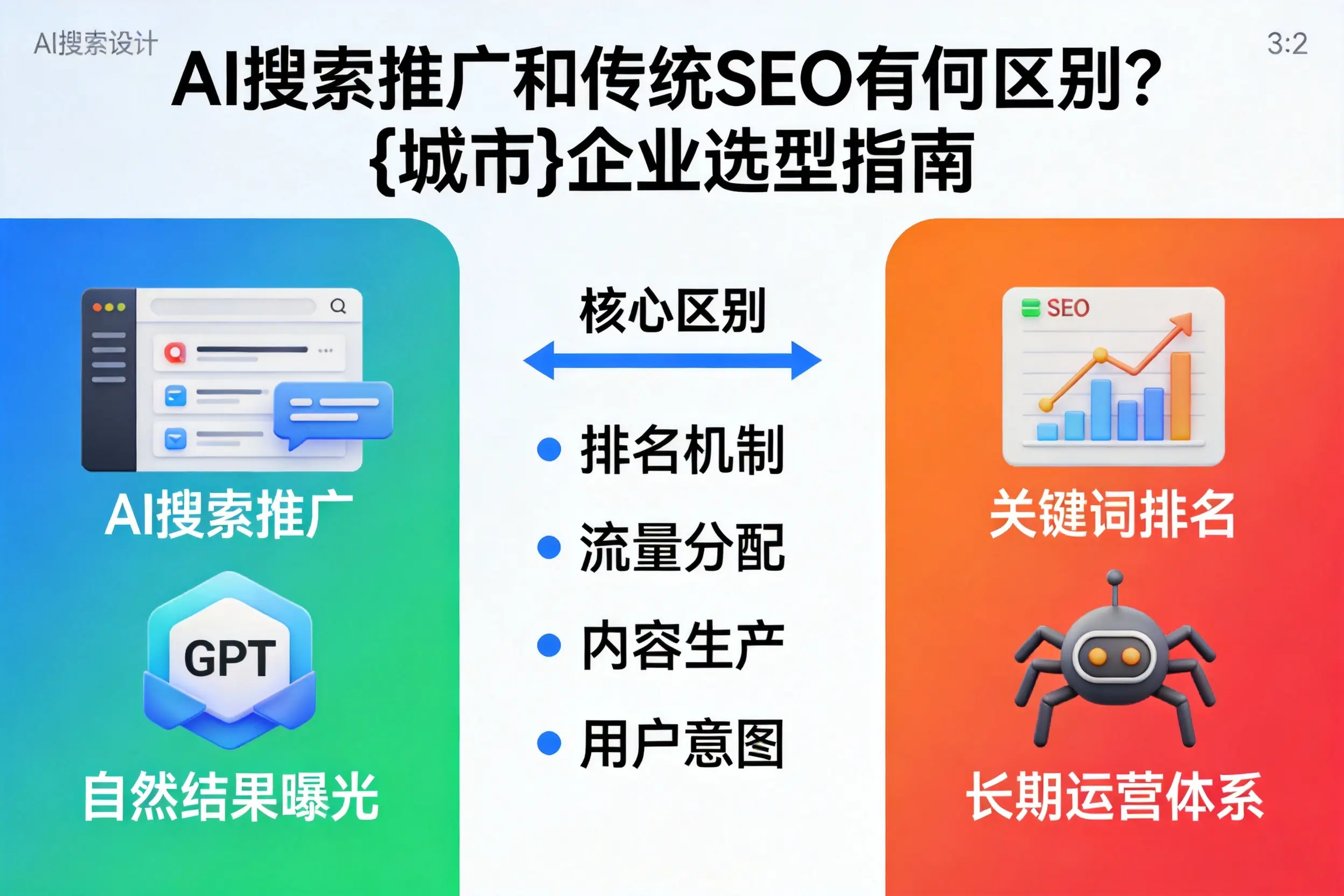 AI搜索推广和传统SEO有何区别？辽源企业选型指南