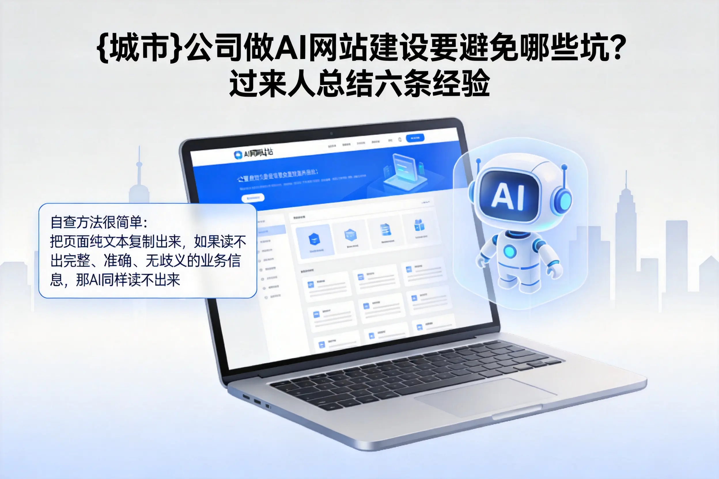 辽源公司做AI网站建设要避免哪些坑？过来人总结六条经验