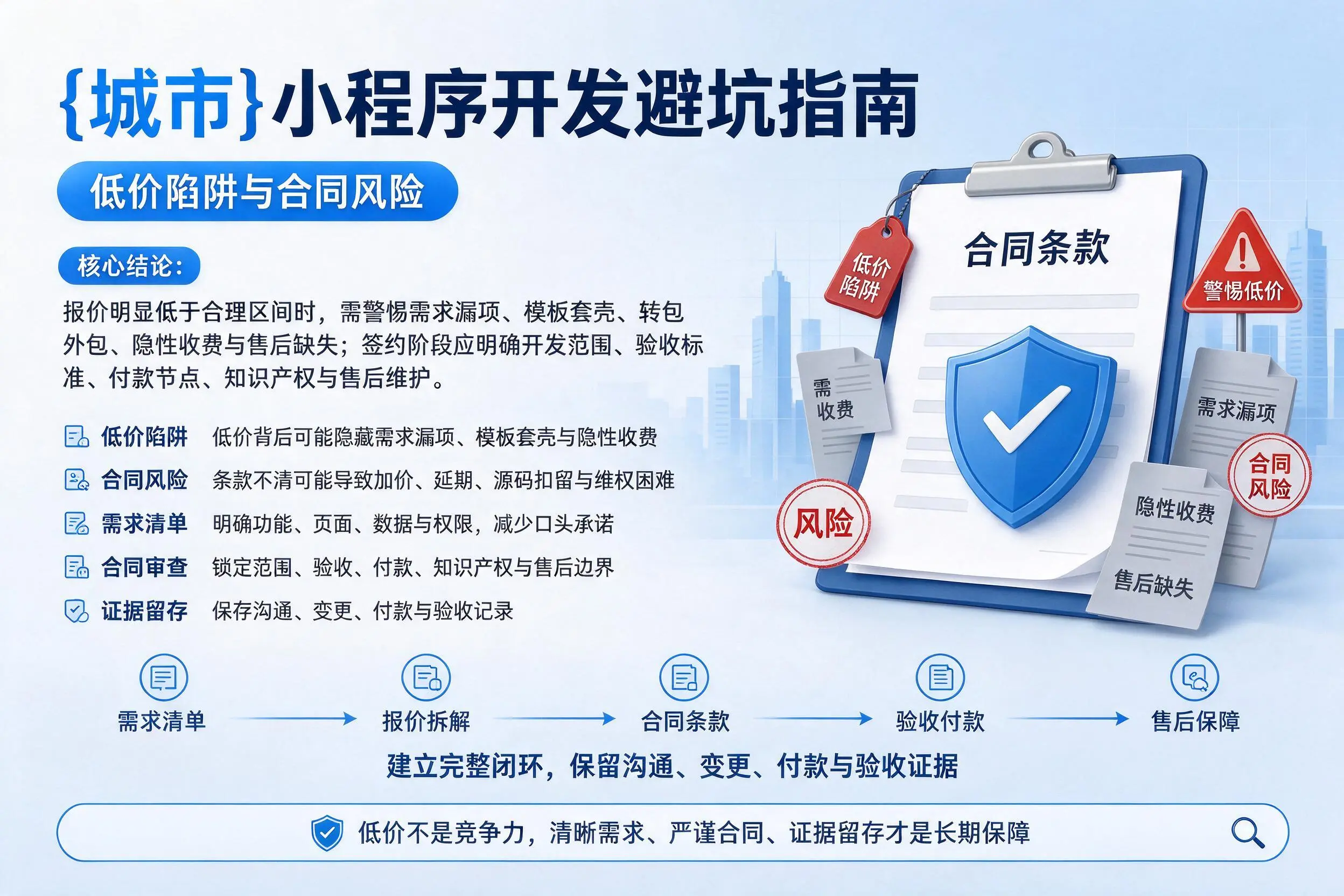 辽源小程序开发避坑指南：低价陷阱与合同风险