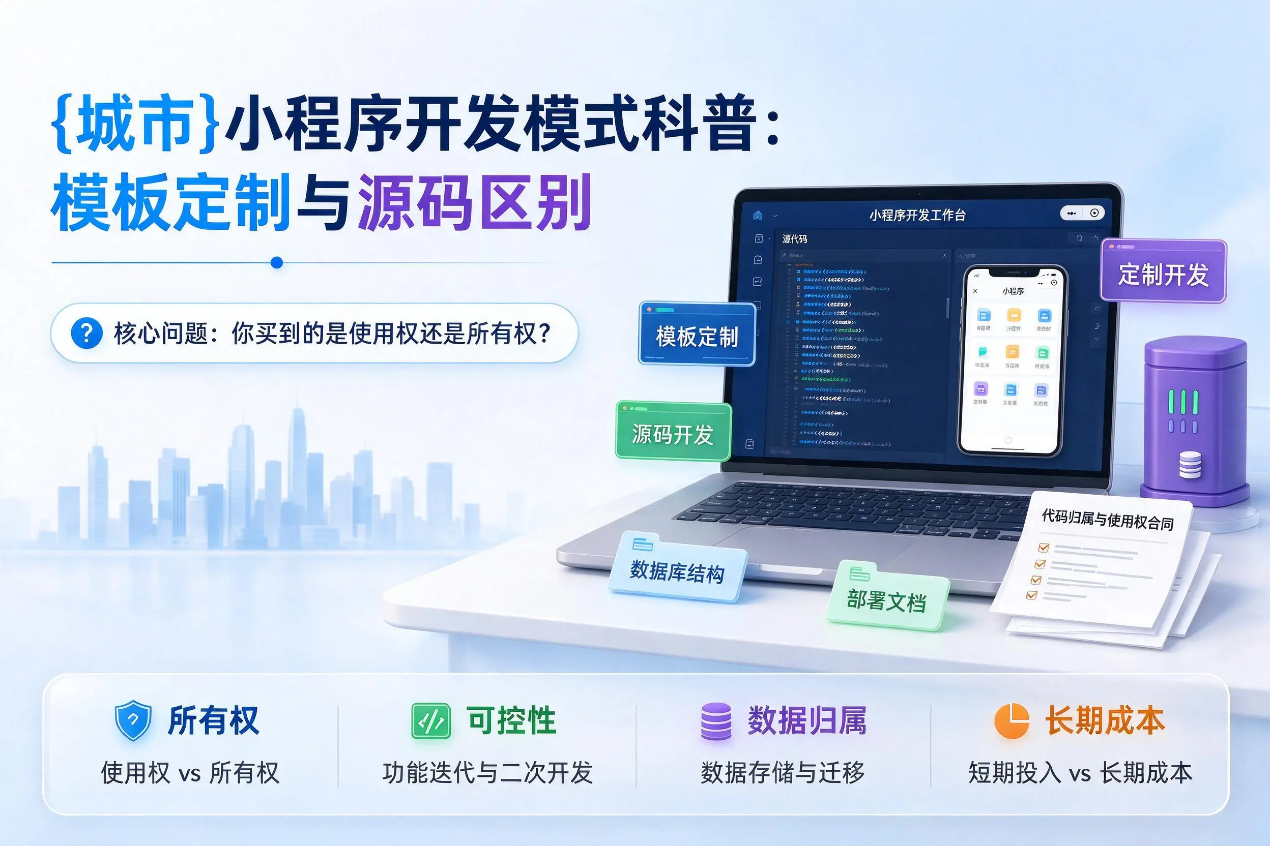 辽源小程序开发模式科普：模板定制与源码区别