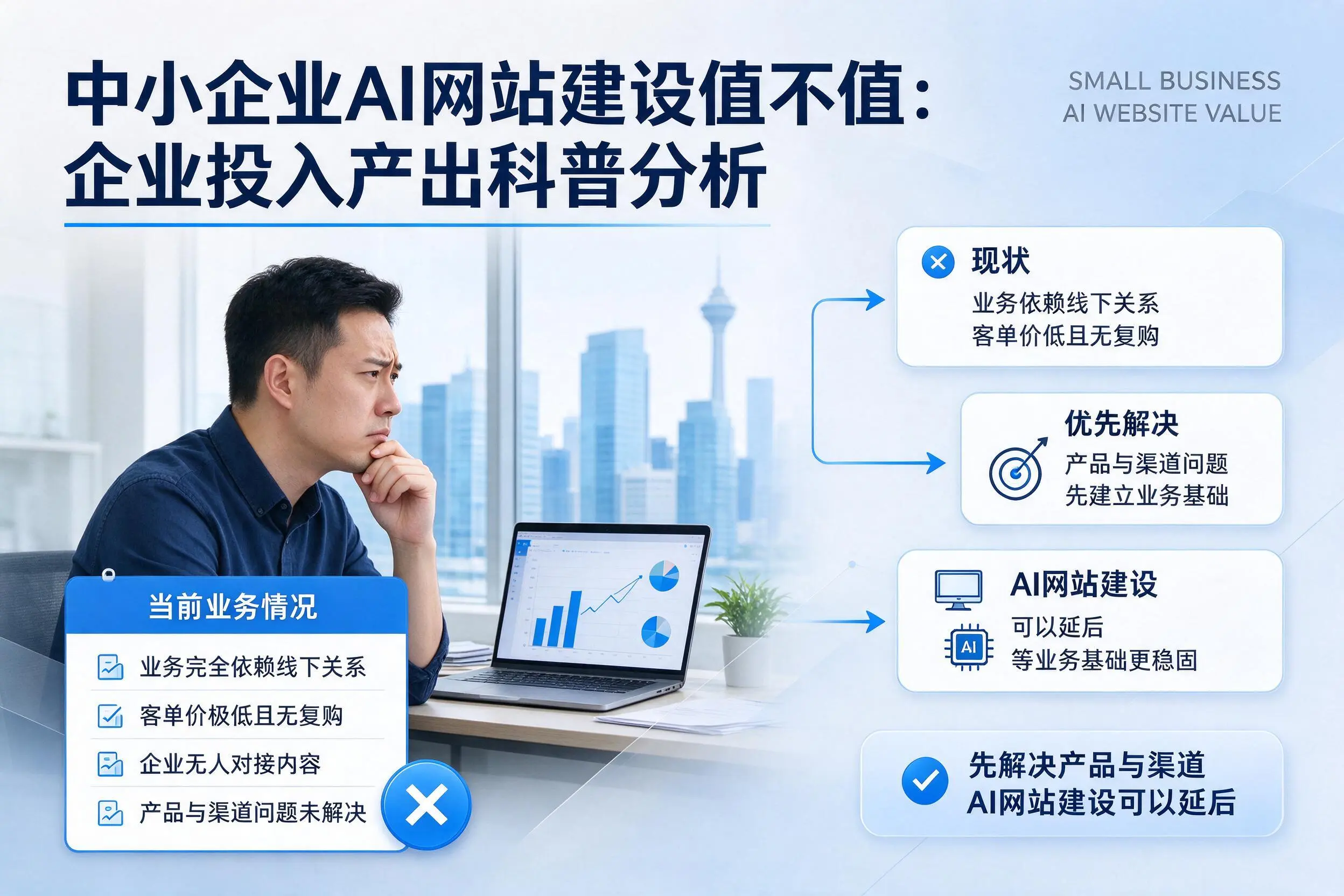 中小企业AI网站建设值不值:辽源企业投入产出科普分析