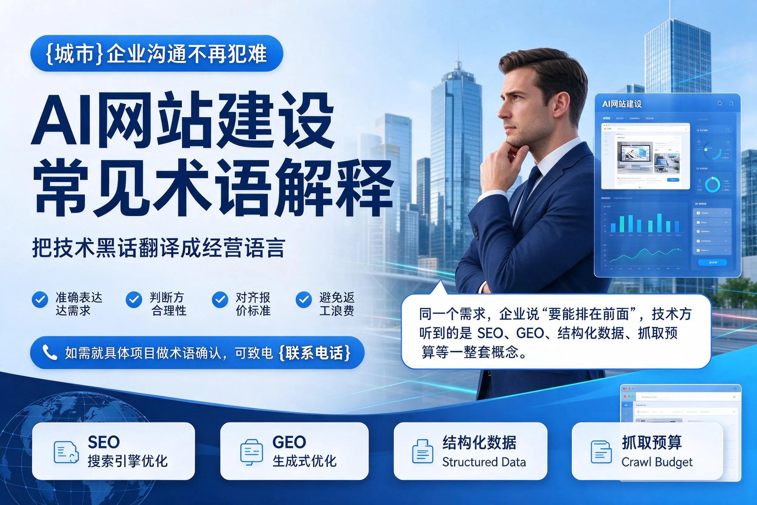 AI网站建设常见术语解释，辽源企业沟通不再犯难