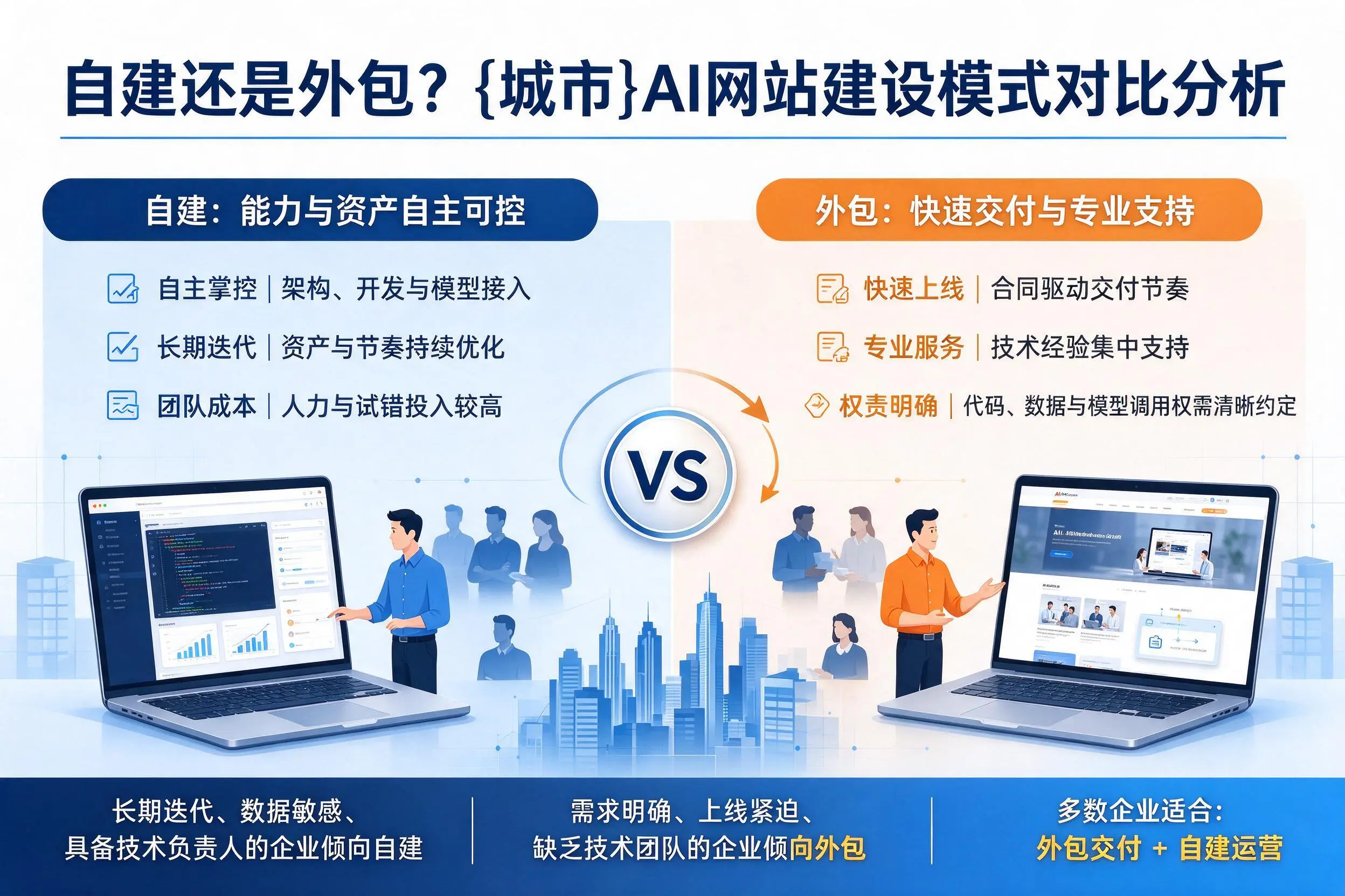 自建还是外包?辽源AI网站建设模式对比分析