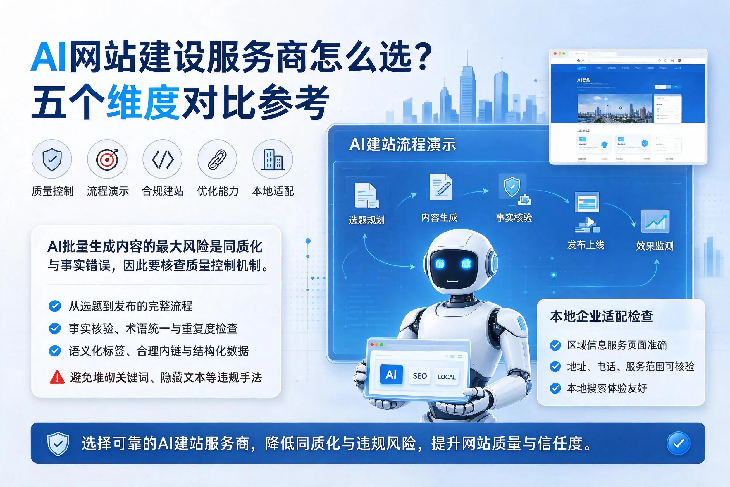 辽源AI网站建设服务商怎么选？五个维度对比参考