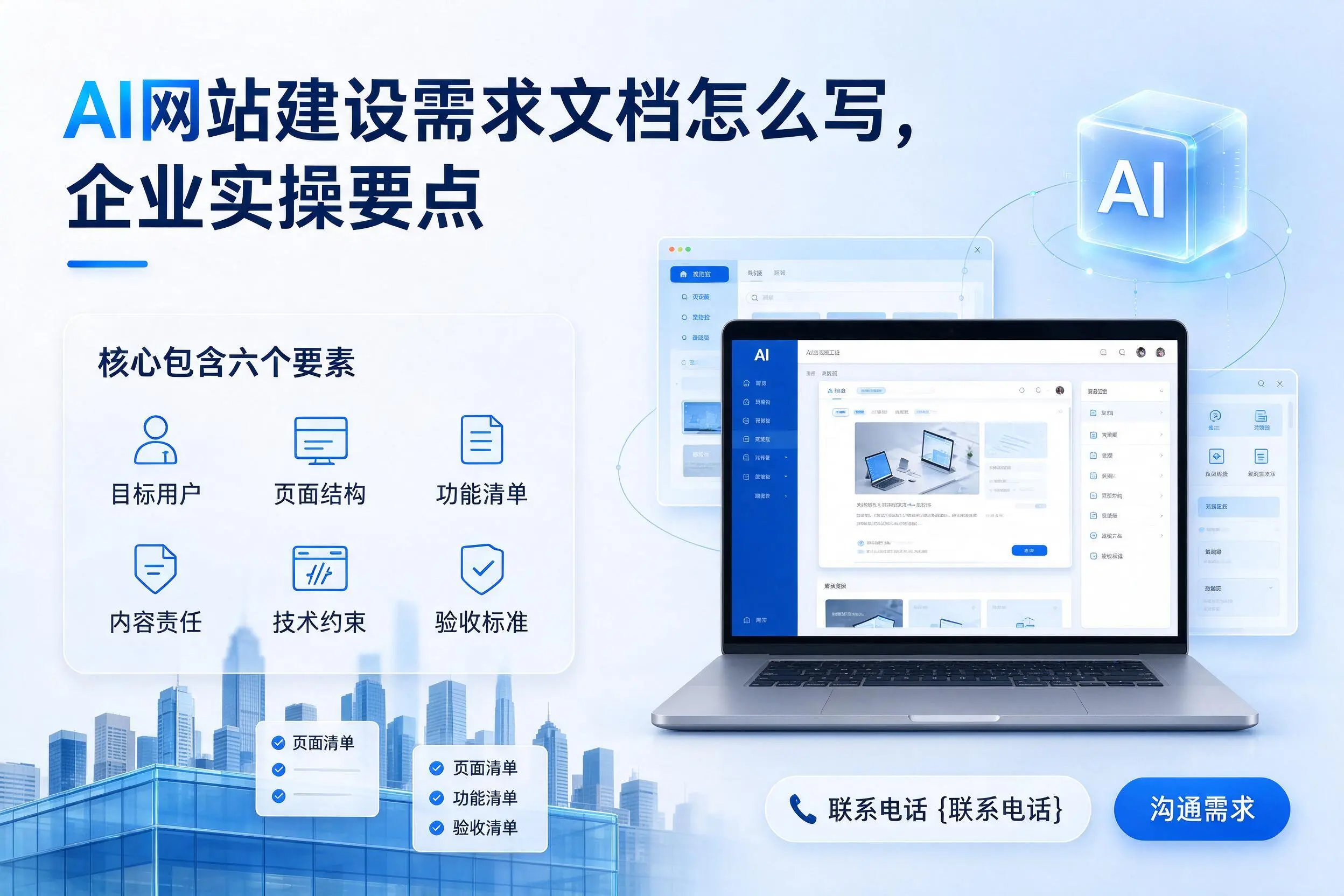 AI网站建设需求文档怎么写,辽源企业实操要点